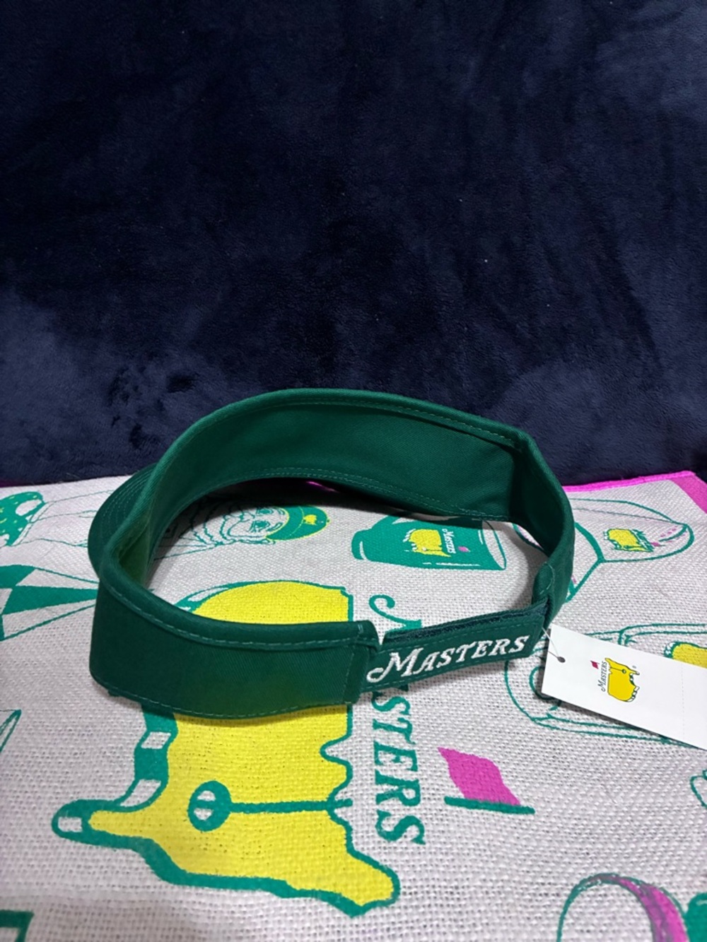2026 Masters Green Golf Visor with Yellow Logo - Picture 2 of 2